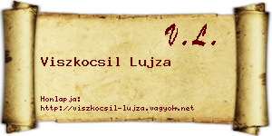 Viszkocsil Lujza névjegykártya